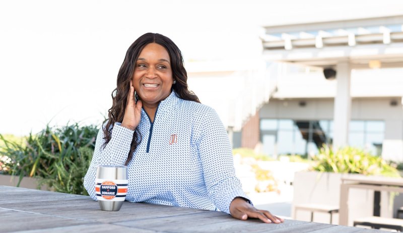 Staff member in Auburn gear