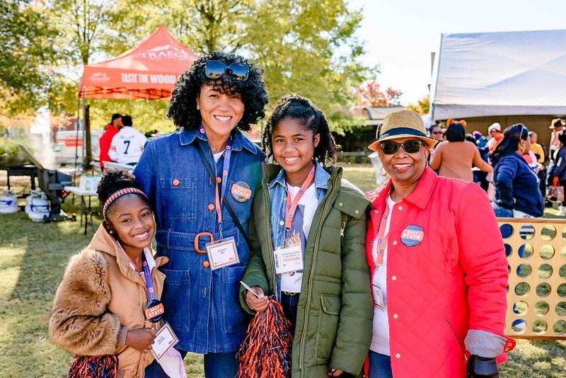 Group of fans tailgating