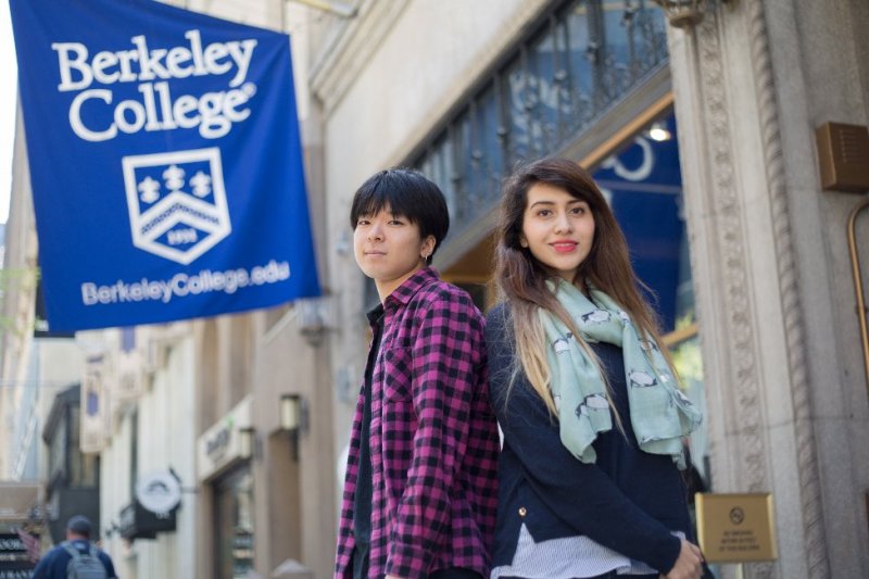 female student in front of White Plains Campus