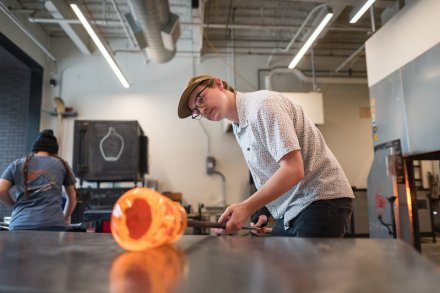 Students participating in activity