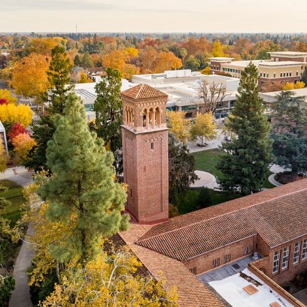 Fall colors of autumn are seen near Trinity Hall