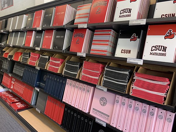 CSUN Campus Store class supplies section