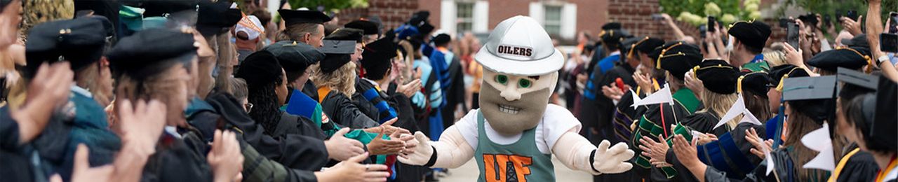 Derrick the oiler arch ceremony