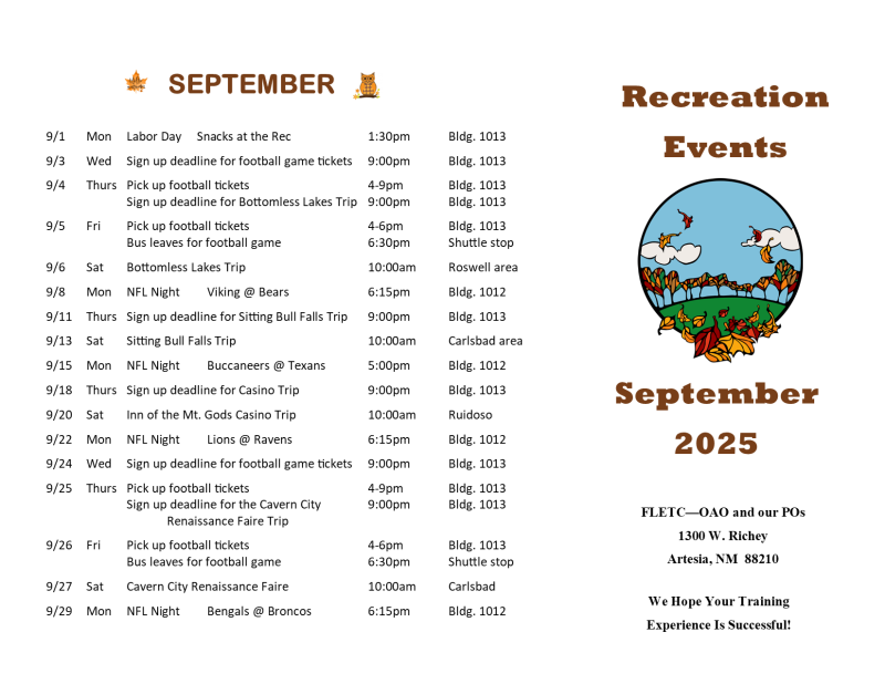 Brochure--September 25 Pg 1 (Artesia)