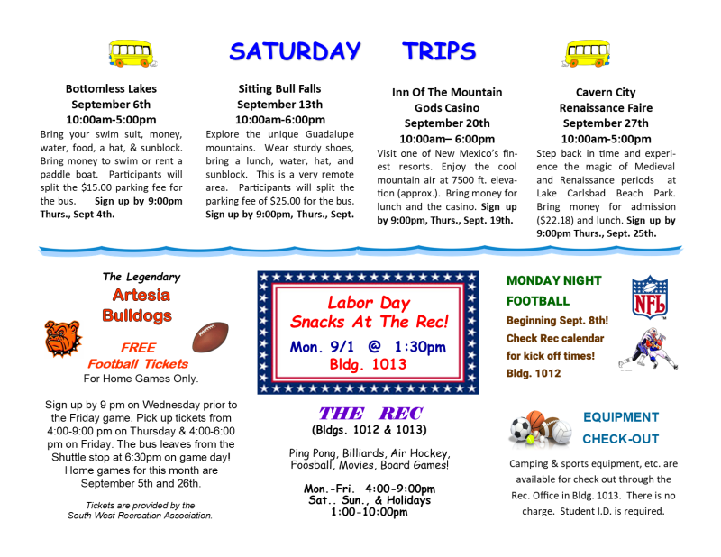 Brochure--September 25 Pg 2 (Artesia)