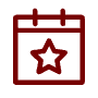 An icon of a starred calendar