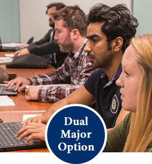 Students working at desk