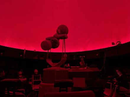 Inside photo of VCSU's planetarium