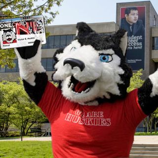 Victor E. Huskie with his OneCard