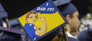 Image of a decorated graduation cap.