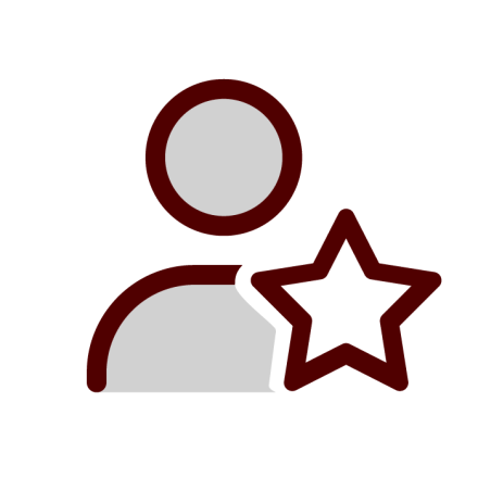 Person silhouette with a star icon: Benefits