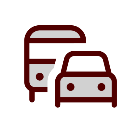 car and bus icon: transportation and parking