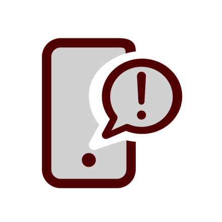 phone with alert message icon: emergency alerts