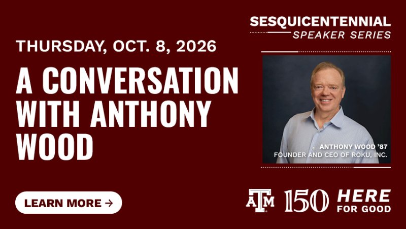 Thursday, October 8, 2026, a Conversation with Anthony Wood. Tap here to learn more.