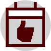 Calendar with Gig Em thumbs up icon: Student Interest Calendar