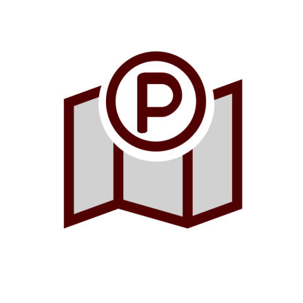 Car under Parking symbol icon: General & Visitor Parking