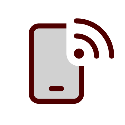 Cell phone making a call icon: Important Contacts