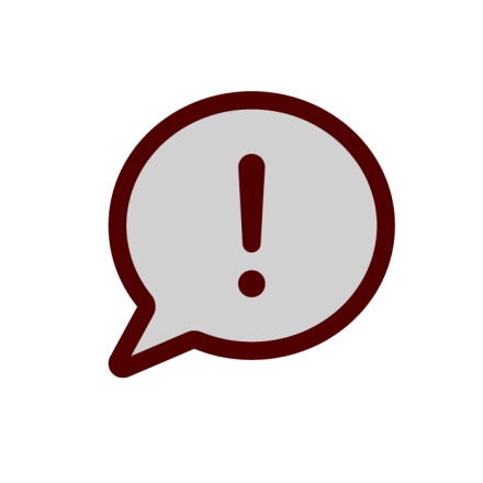 Message bubble with exclamation mark icon: Tell Somebody