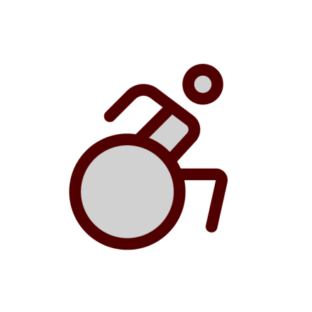 Person using wheel chair icon: Disability Resources