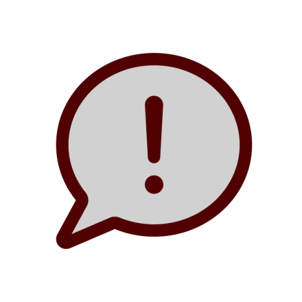 Message bubble with exclamation mark icon: Tell Somebody