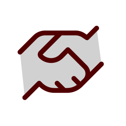  Resources and Services Icon: Two hands grasping each other: