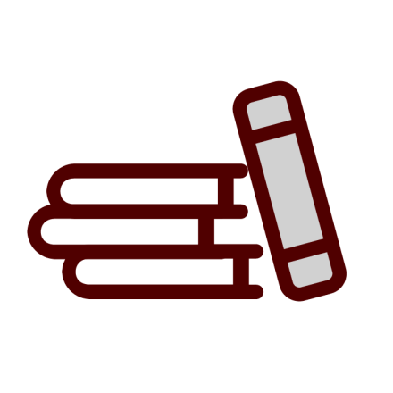 Education benefits icon: Stacked books