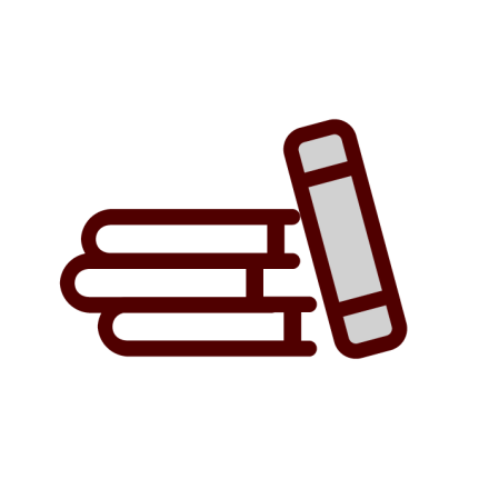 Education benefits icon: Stacked books