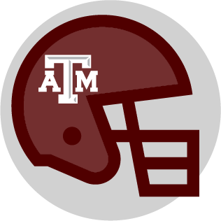 Football helmet icon with Texas A&M Logo: Gameday