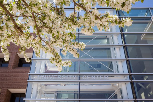 entrance to the university center