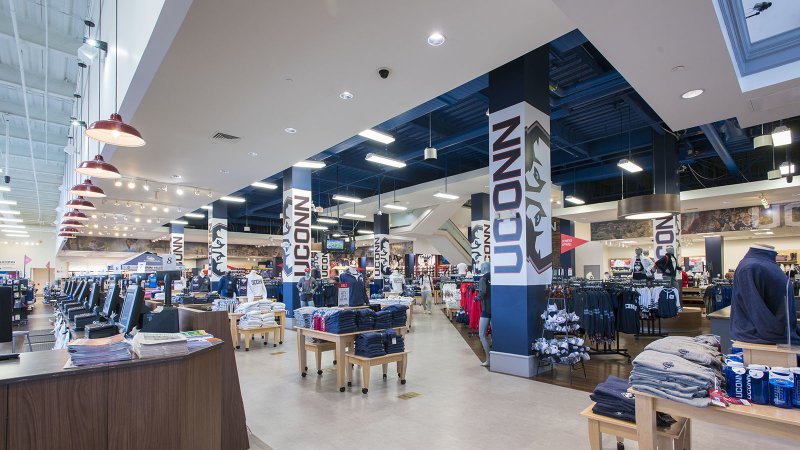 UConn Bookstore checkout area