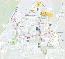 Commencement shuttle and parking map