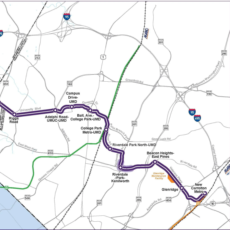 Purple line map