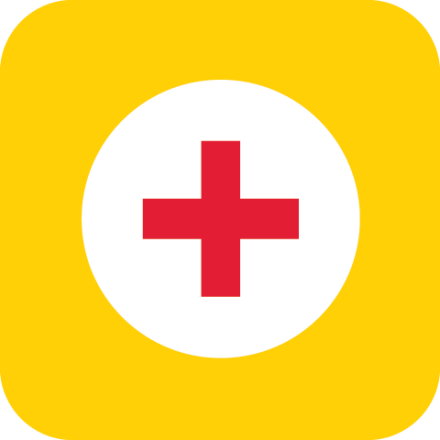 Medical symbol in circle