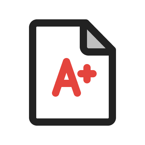 Grades graphic A+