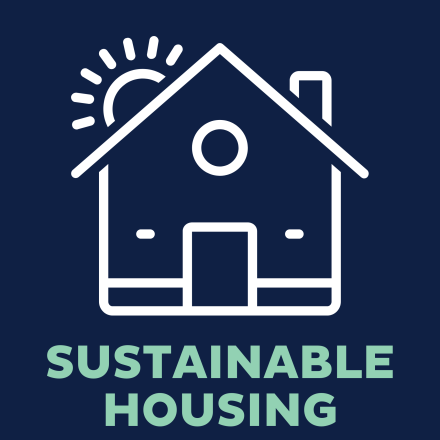 Sustainable Housing icon Grid Item