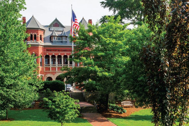 A view through Foust Park.