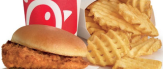 image of chicken sandwich and fries