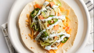 image of an unwrapped burrito 