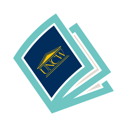 Icon of a handbook with UNCW logo on front page