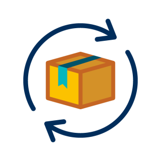 Icon of a box with arrows around it