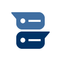 icon of two speaking bubbles