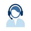 icon of operator with headset 
