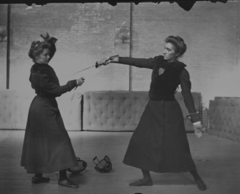 Two student fencers