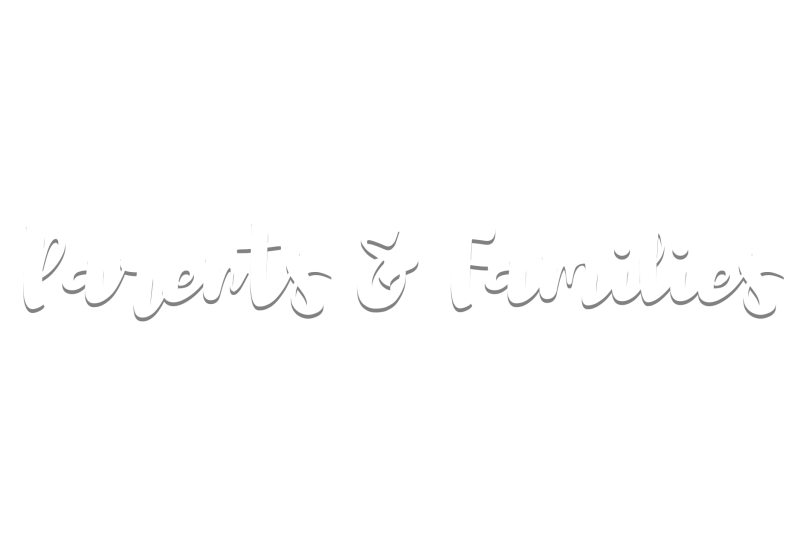 "Parents and Families" text over a picture of the compass area of campus