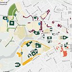 Screenshot of map of campus
