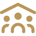 family in house icon